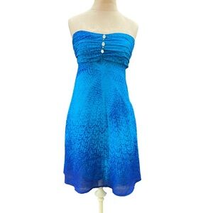 Vintage Y2K Free People Marie Seashell Strapless Dress Size Small